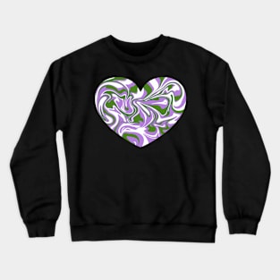 Genderqueer Pride Marble Heart Crewneck Sweatshirt